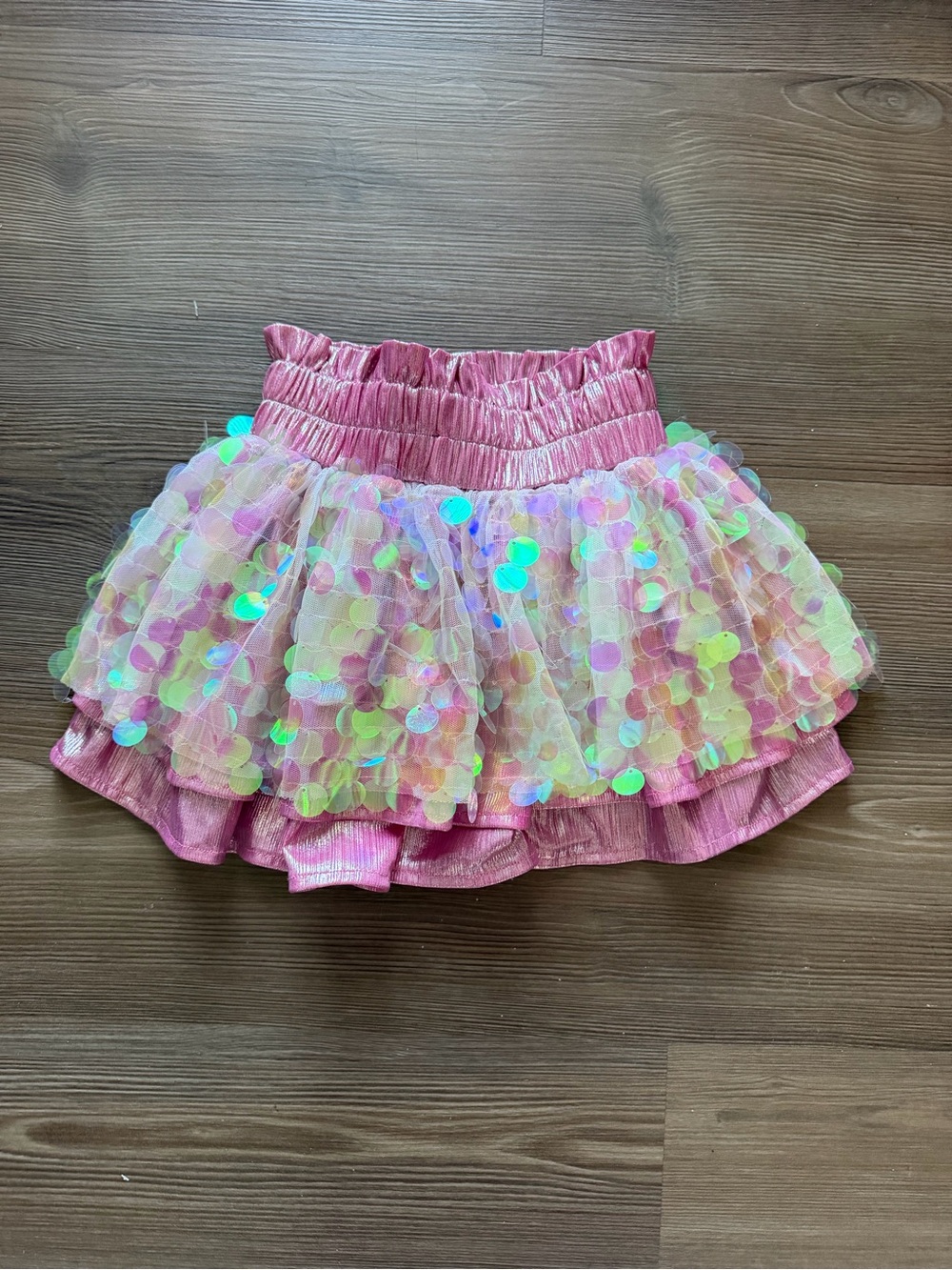 Lola and the boys mini pink sequins skirt
